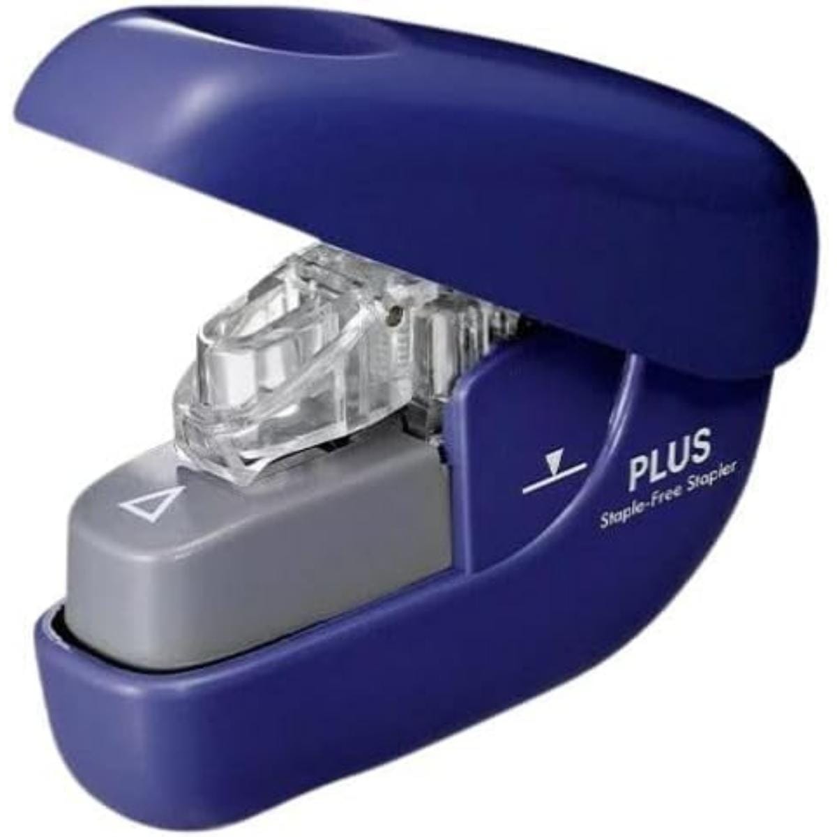 Grampeador Sem Grampo Pequeno - Plus Azul Plus