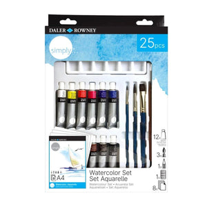 Kit Aquarela Daler & Rowney - Simply - 25 Itens