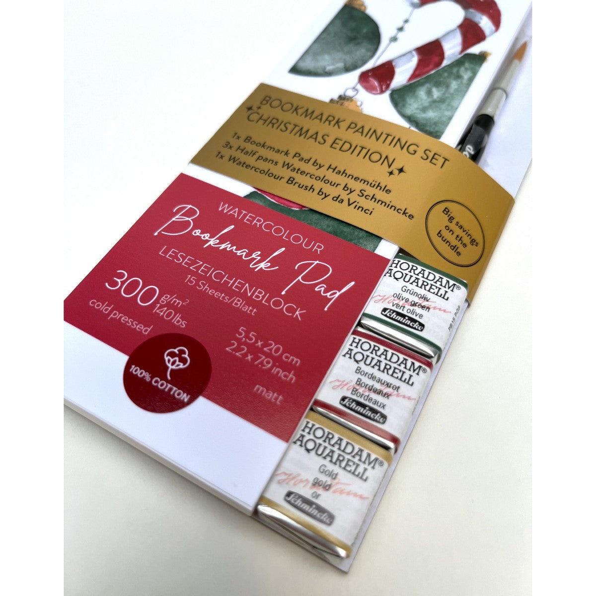 Kit Aquarela Hahnemühle Bookmark Painting Set - Christmas Edition Livraria Skilo