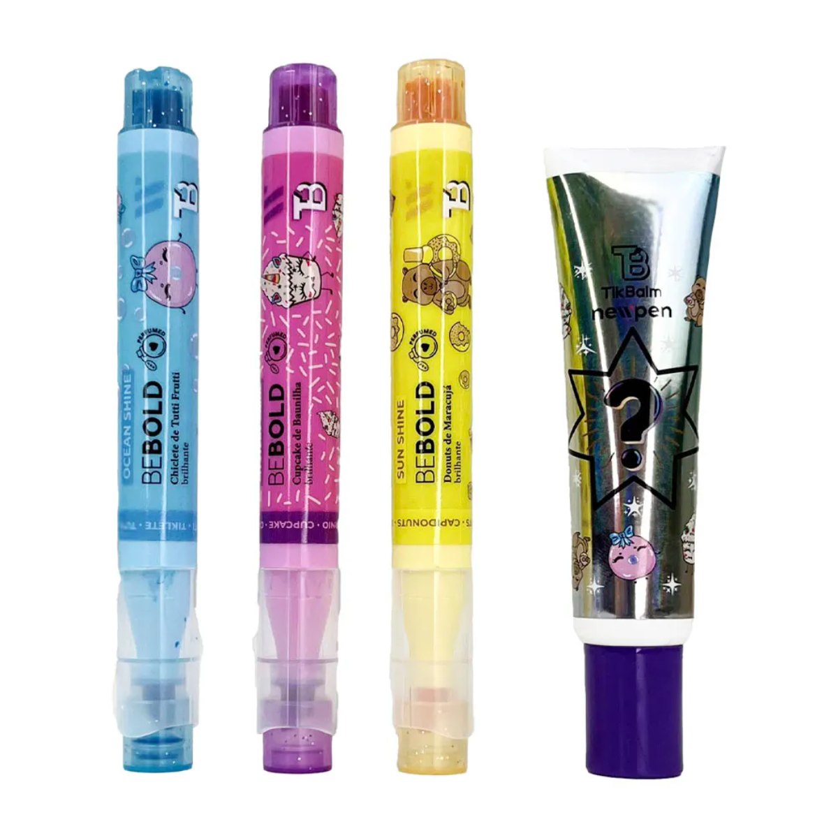 Kit Bebold Marca Texto Glitter + TikBalm Livraria Skilo