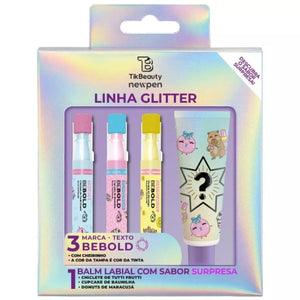 Kit Bebold Marca Texto Glitter + TikBalm