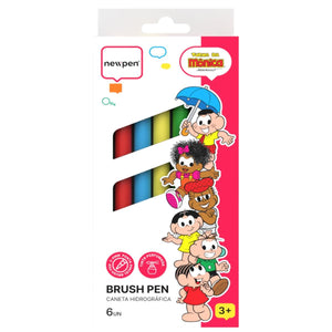 Kit Brush Pen Turma da Mônica Perfumada - 06 Unidades