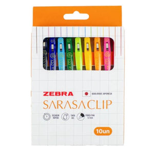 Kit Caneta Esferográfica Sarasa Clip 0.7mm -10 Unidades