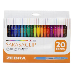 Kit Caneta Esferográfica Sarasa Clip 0.7mm - 20 Unidades