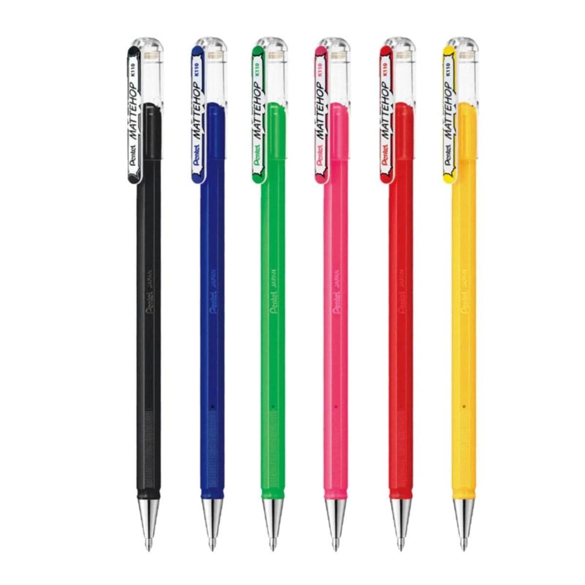 Kit Caneta Gel Mattehop 1.0mm - 6 cores Pentel