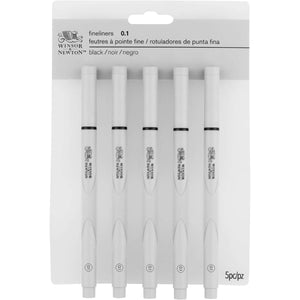Kit Canetas Fineliner Winsor & Newton 0.1MM - 5 Unidades