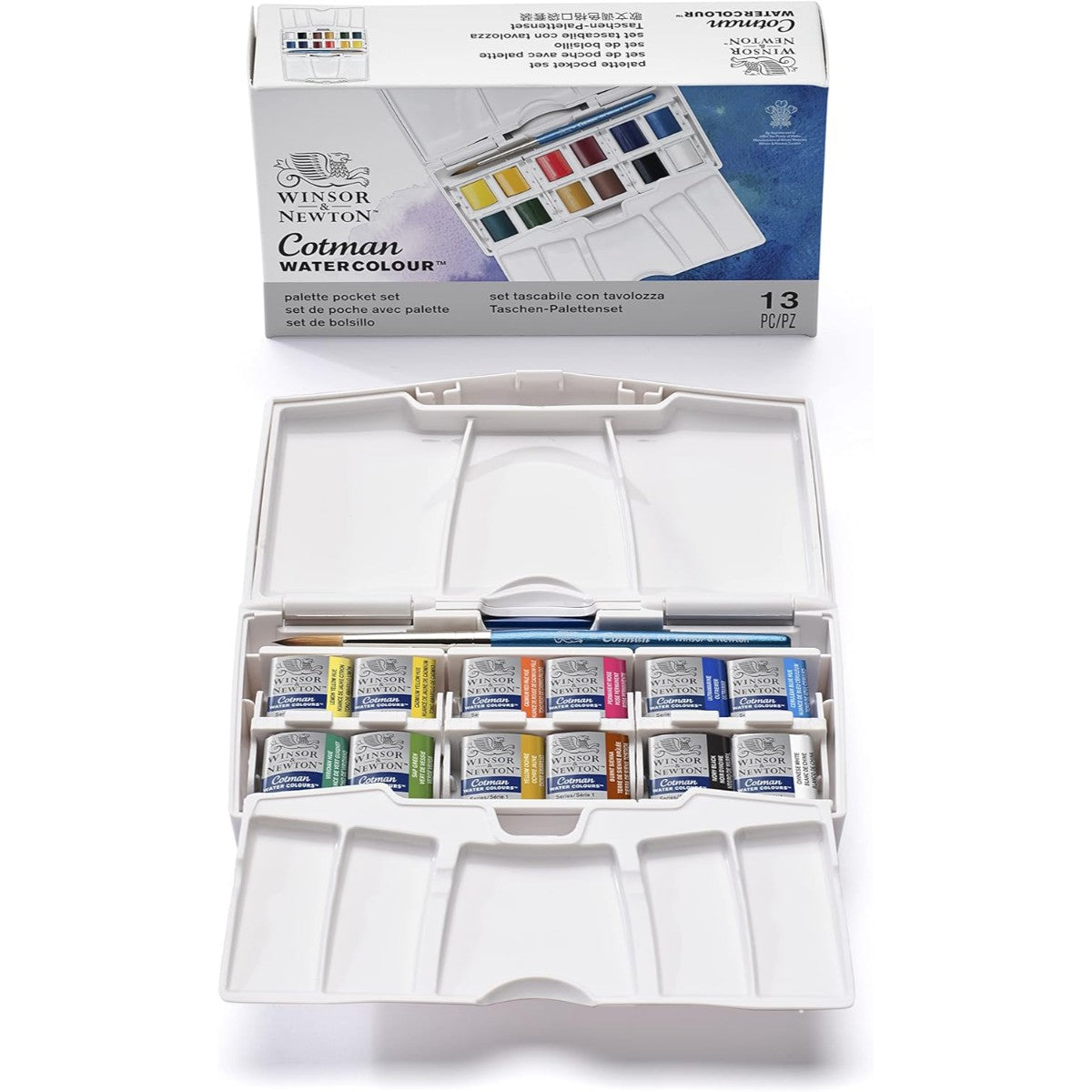 Kit de Aquarela Winsor & Newton Cotman em Pastilha - 13 Un Winsor & Newton