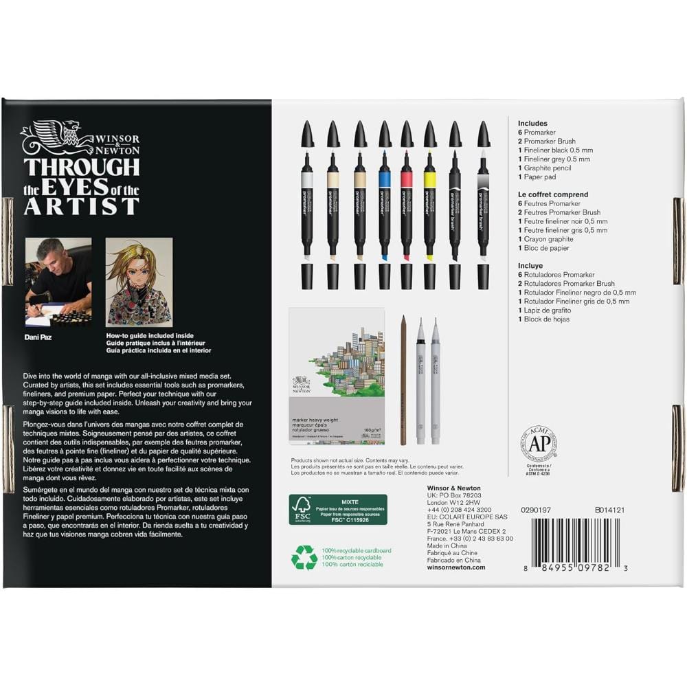 Kit de Desenho Winsor & Newton - Manga & Graphic Art - 0290197 Winsor & Newton