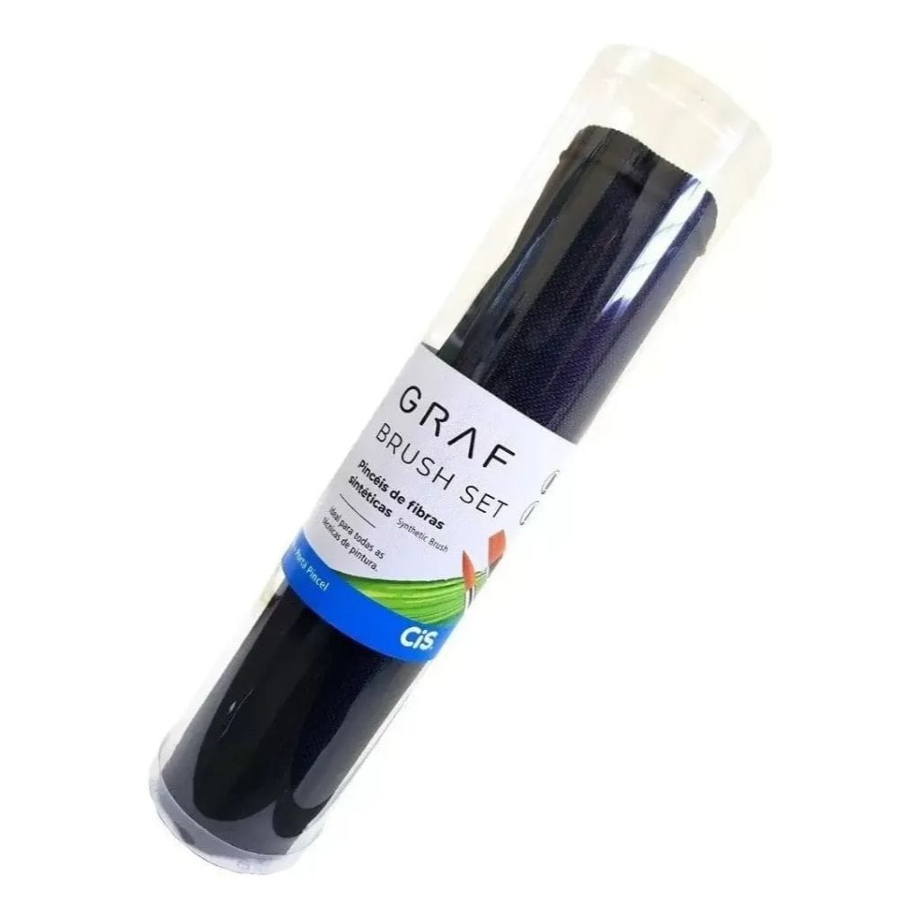 Kit de Pinceis Graf Brush - 15 Pinceis + Estojo Artístico Cis
