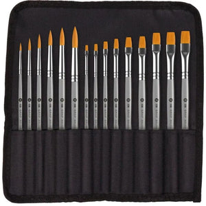 Kit de Pinceis Graf Brush - 15 Pinceis + Estojo Artístico