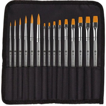 Kit de Pinceis Graf Brush - 15 Pinceis + Estojo Artístico Cis