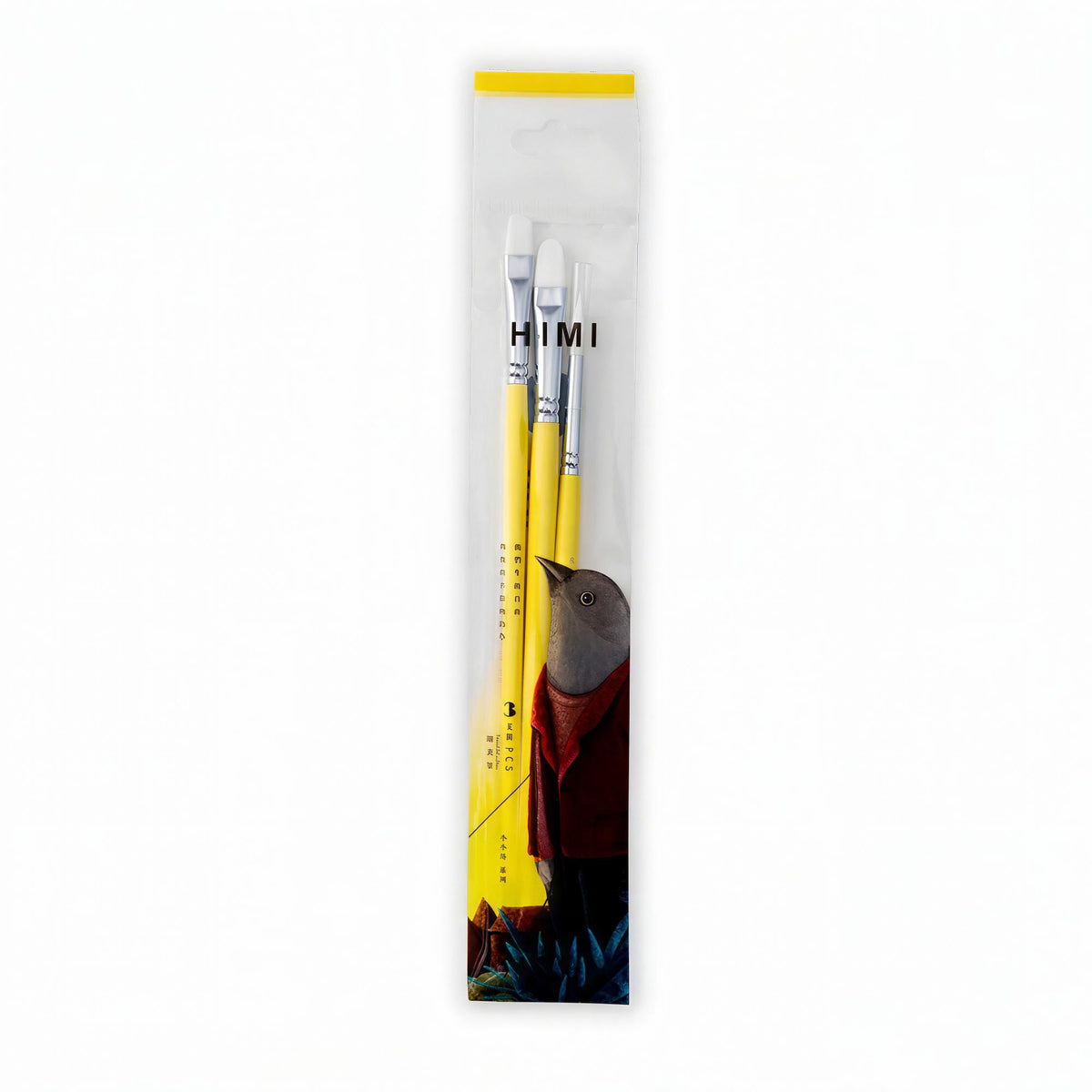 Kit de Pincéis Guache Himi - 3 Unidades - Amarelo HIMI