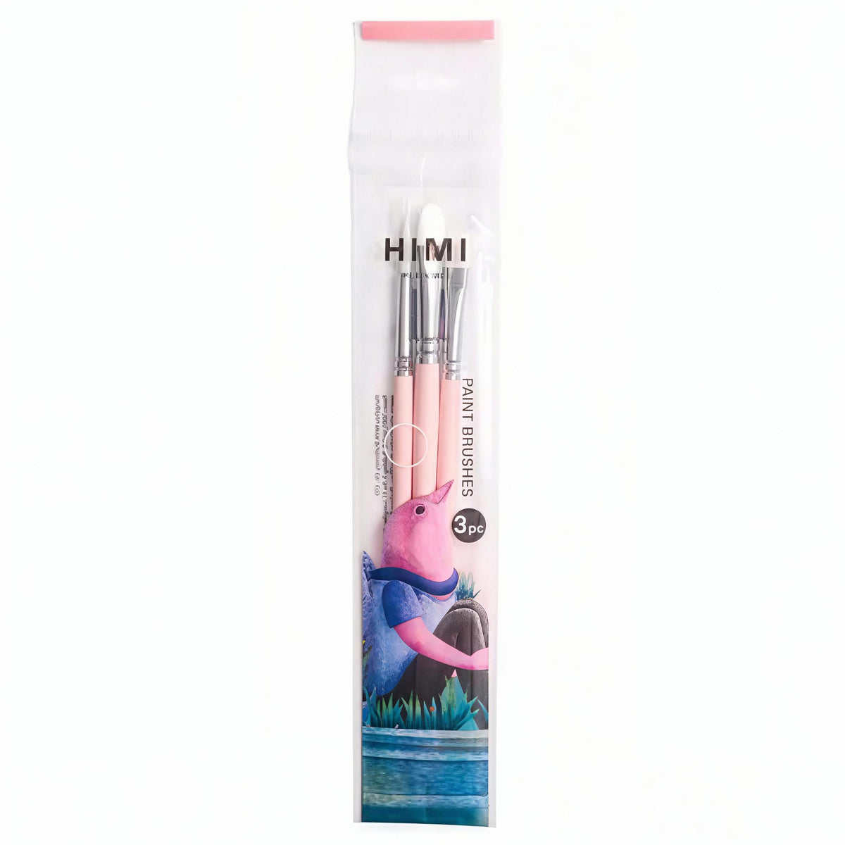 Kit de Pincéis Guache Himi - 3 Unidades - Rosa HIMI