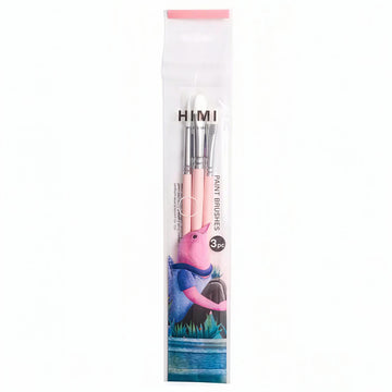 Kit de Pincéis Guache Himi - 3 Unidades - Rosa HIMI