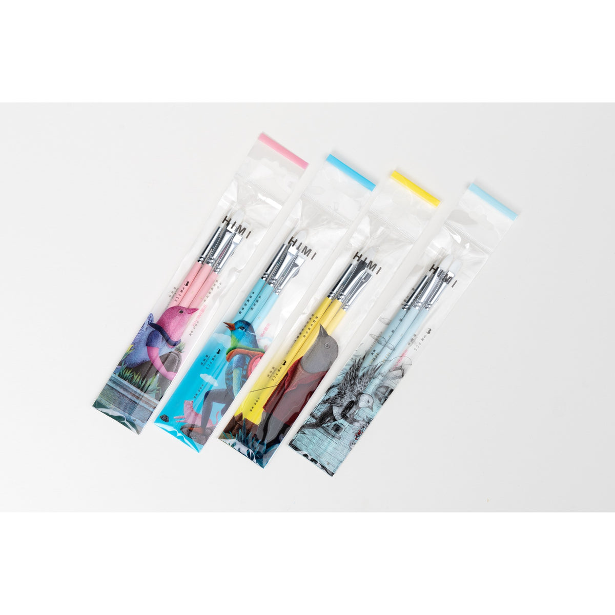 Kit de Pincéis Guache Himi - 3 Unidades - Rosa HIMI