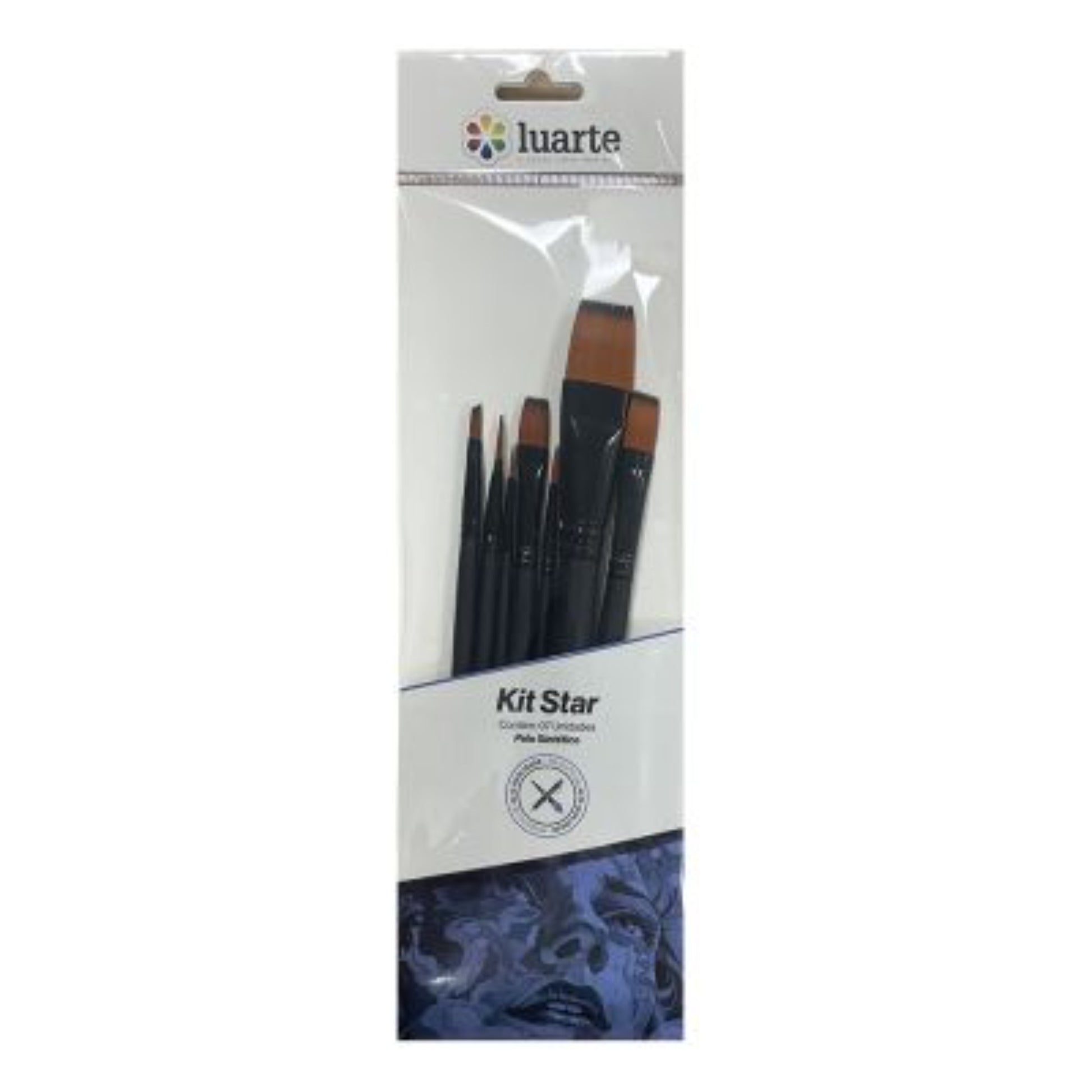Kit de Pincéis Luarte Star - 7 Peças Livraria Skilo