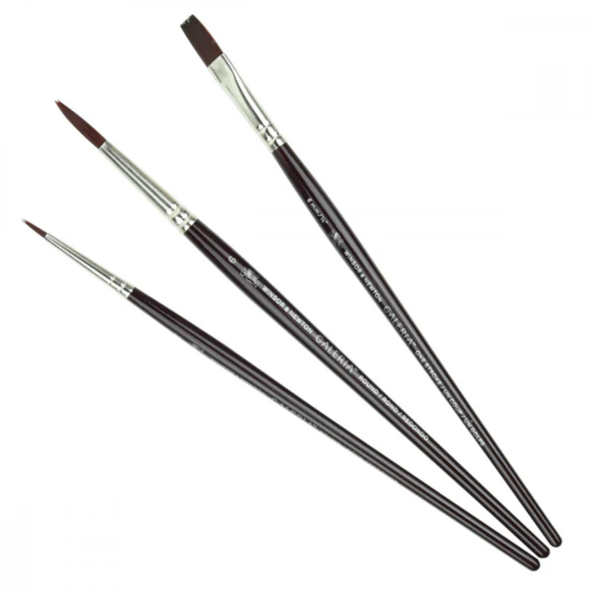 Kit de Pincéis Winsor & Newton Galeria Cabo Curto com 3 Unidades – Set 1 Winsor & Newton