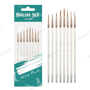 Kit de Pincel Para Detalhes Sinoart - 8 Pinceis