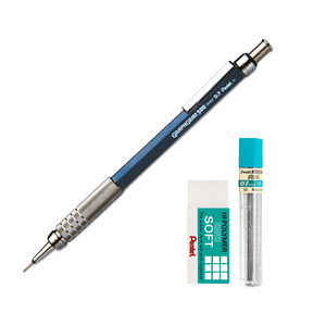 Kit Lapiseira Pentel Graph Gear 500 0,7mm - Grafite Borracha