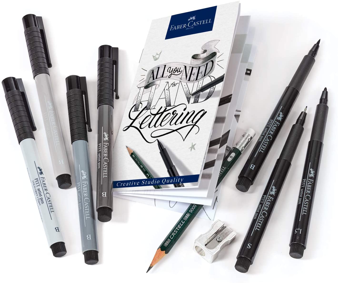Kit Lettering Faber Castell - 9 Itens Faber-Castell Pitt Faber-Castell