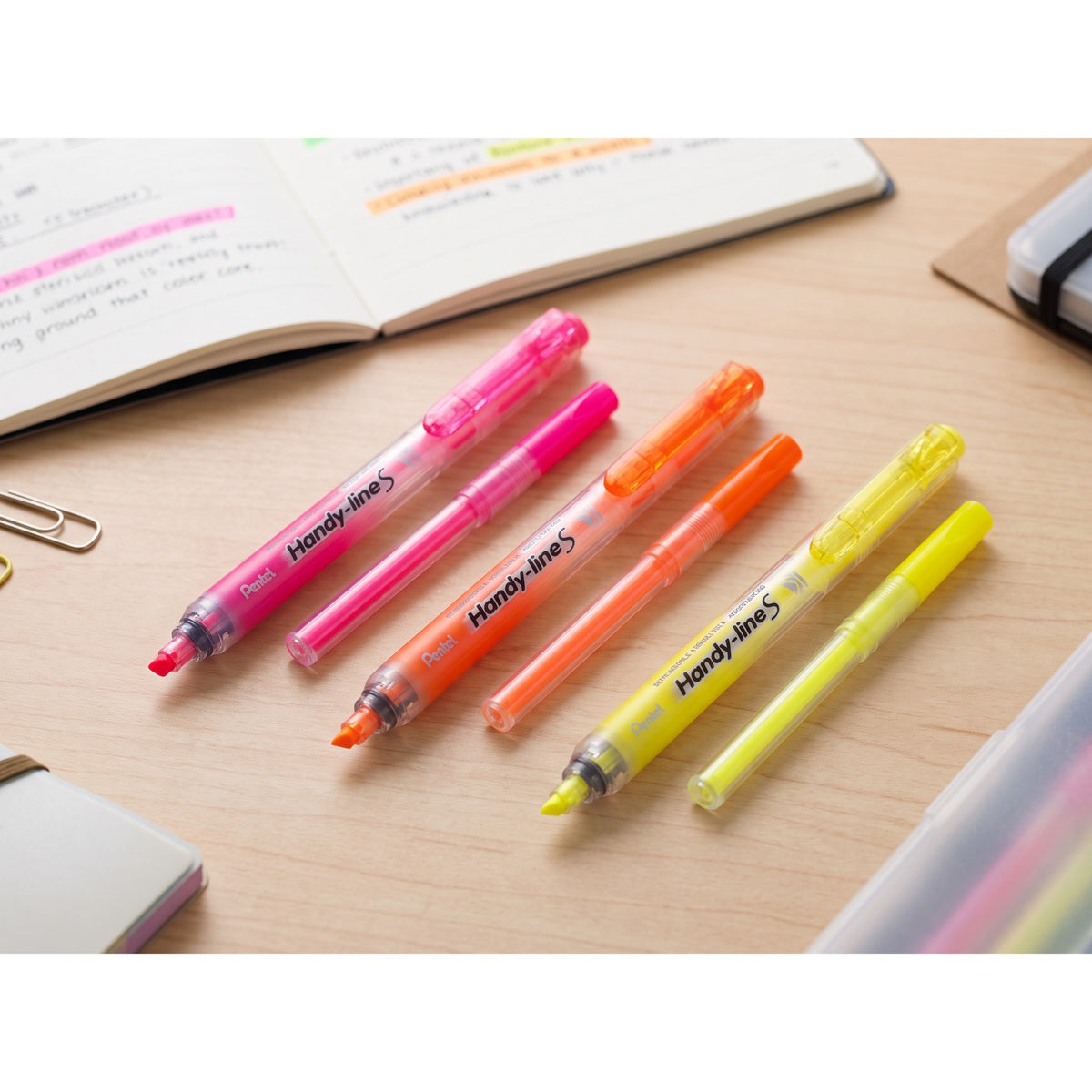 Kit Marca-Texto Retrátil Pentel Handy-Line S - 3 Unidades Livraria Skilo