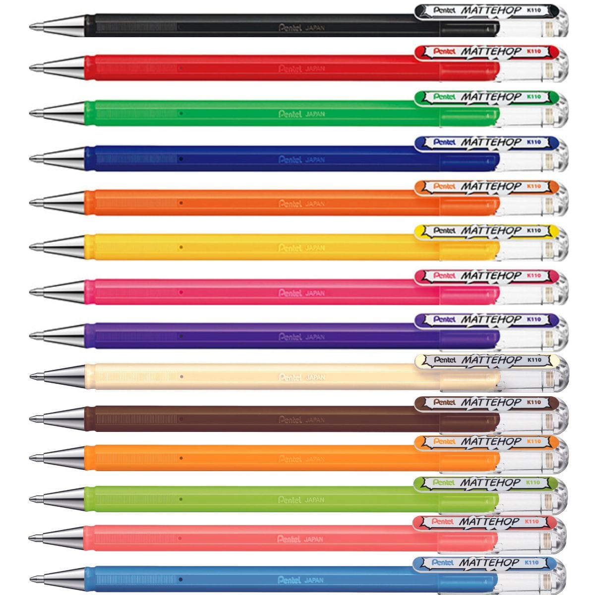 Kit Pentel Mattehop - Caneta Gel Pentel - 14 Cores Pentel