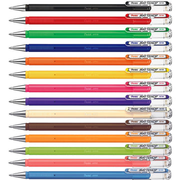 Kit Pentel Mattehop - Caneta Gel Pentel - 14 Cores Pentel