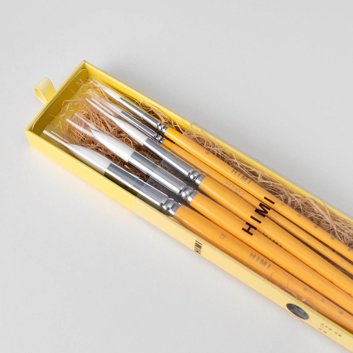 Kit Pincel para Guache HIMI com 5 – Cabo Amarelo Himi