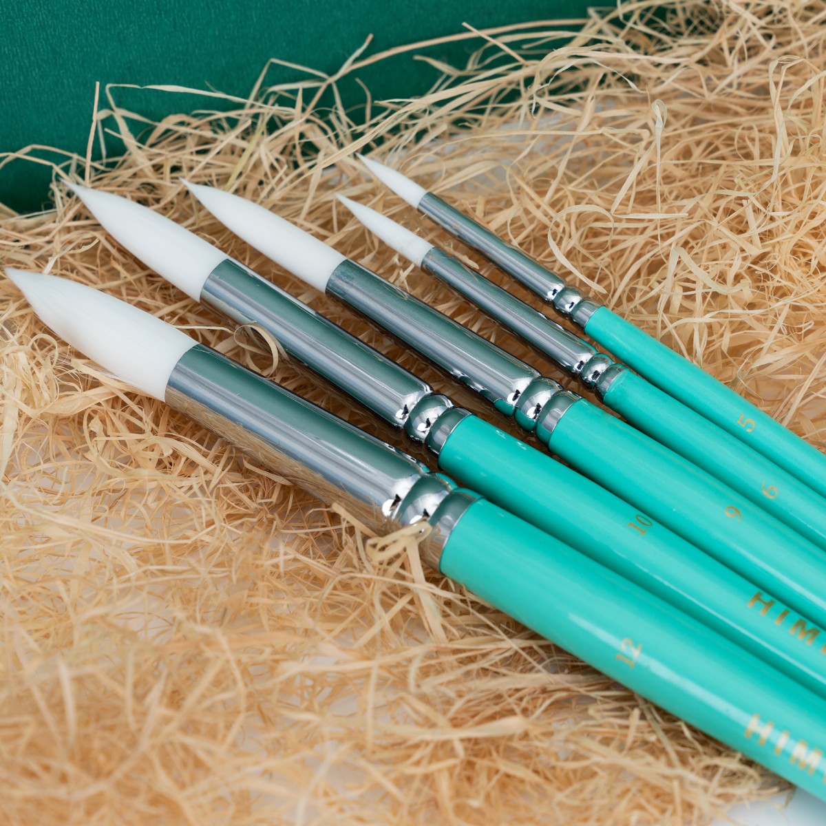 Kit Pincel para Guache HIMI com 5 – Cabo Azul Himi