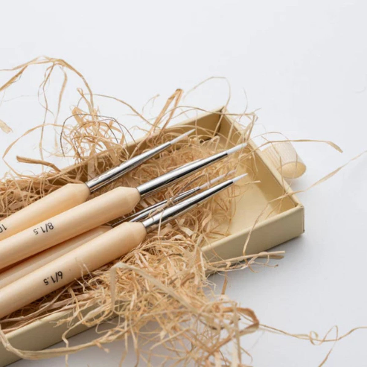 Kit Pincel para Guache HIMI com 5 – Cabo Bege Himi