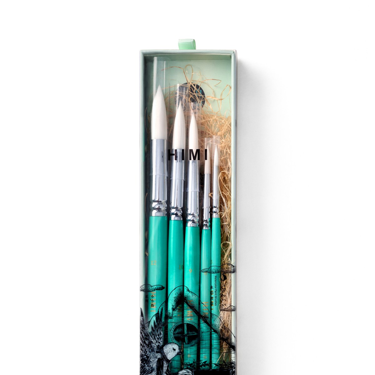 Kit Pincel para Guache HIMI com 5 – Cabo Verde Himi