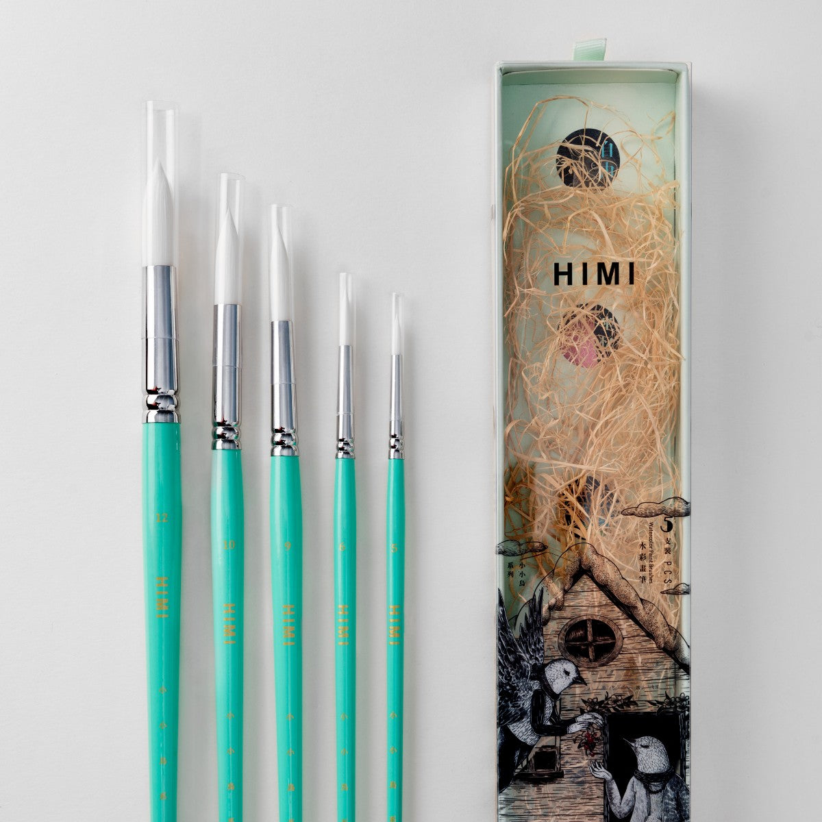 Kit Pincel para Guache HIMI com 5 – Cabo Verde Himi