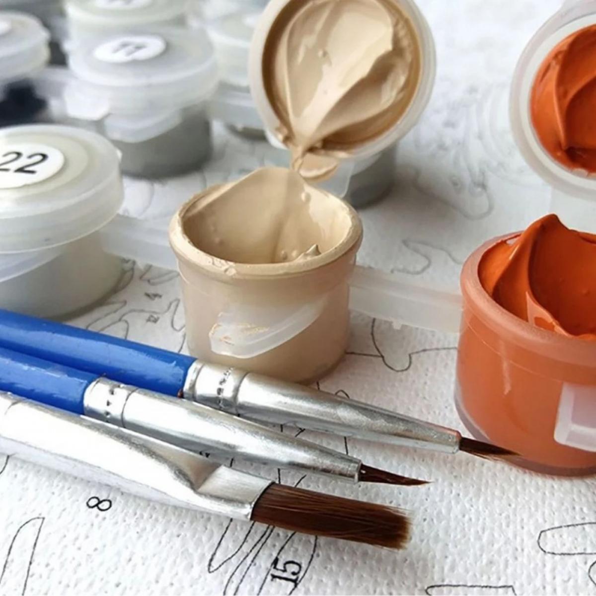 Kit Pintura Numerada em Tela - A Grande Onda - 40x50cm Sinoart