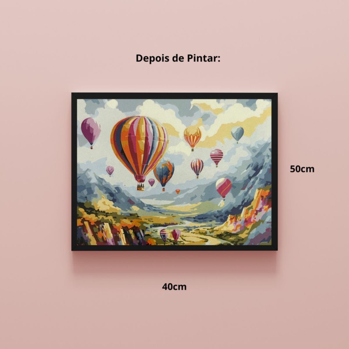 Kit Pintura Numerada em Tela - Balloons - 40x50cm Sinoart