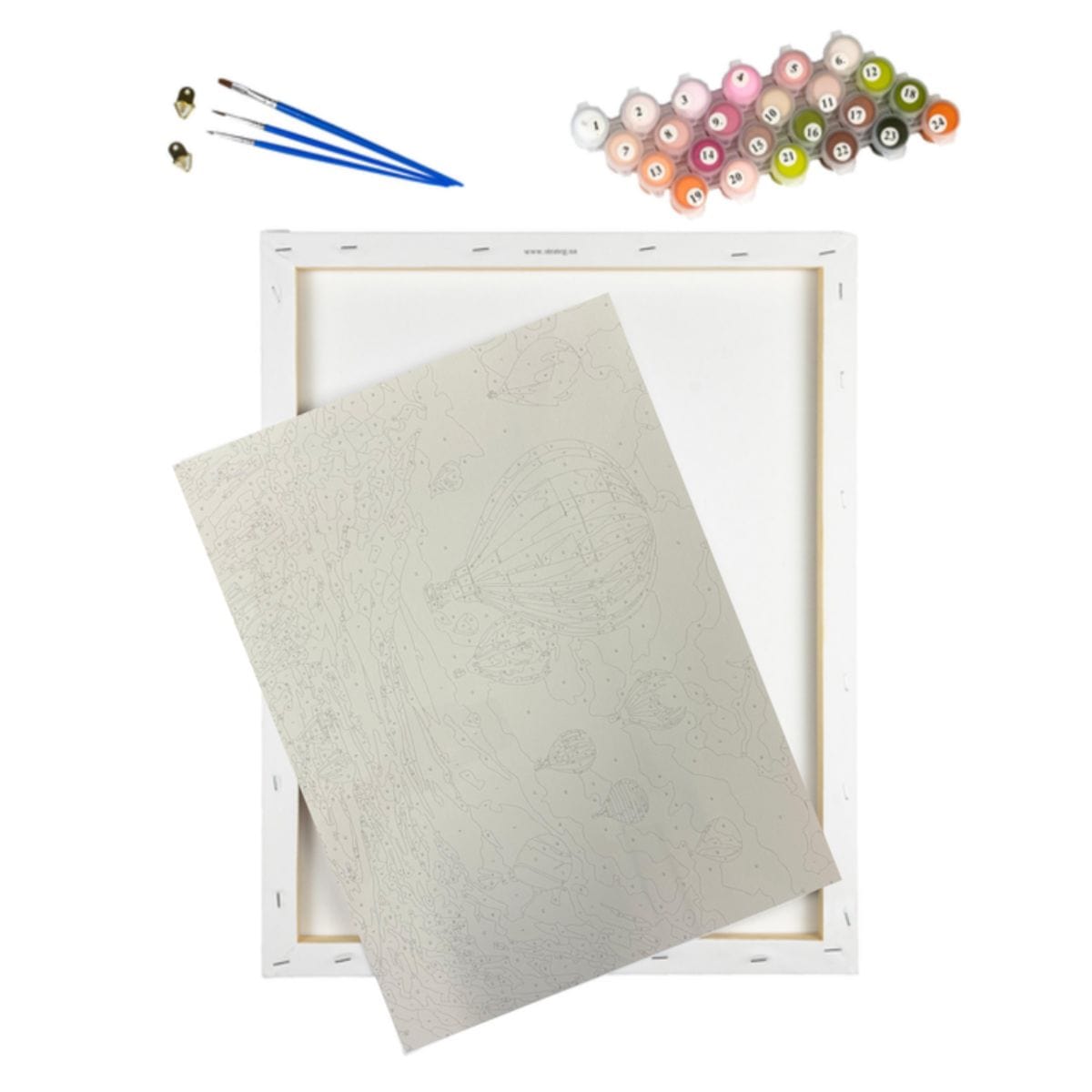 Kit Pintura Numerada em Tela - Balloons - 40x50cm Sinoart