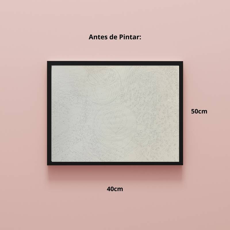 Kit Pintura Numerada em Tela - Café da Tarde - 40x50cm Sinoart