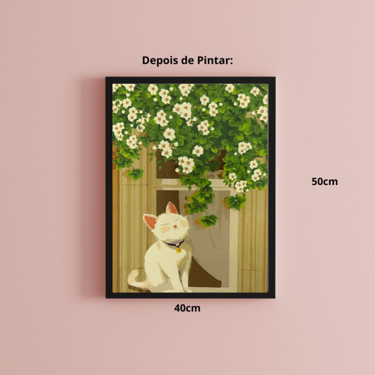 Kit Pintura Numerada em Tela - Cute Kitten - 40x50cm Sinoart