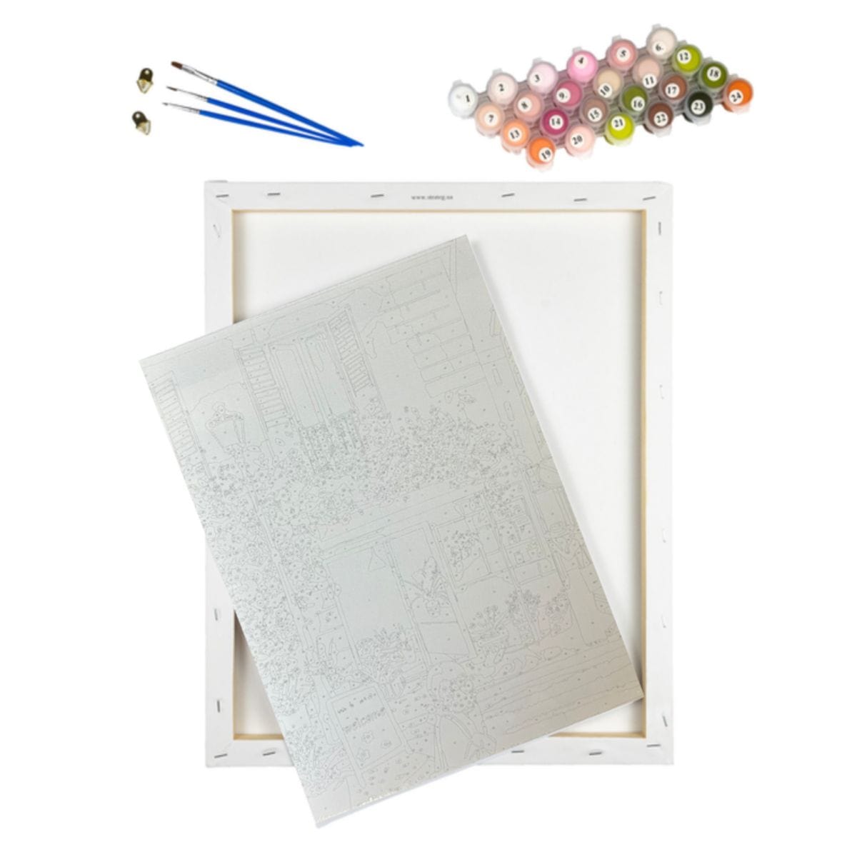 Kit Pintura Numerada em Tela - Cute Kitten - 40x50cm Sinoart