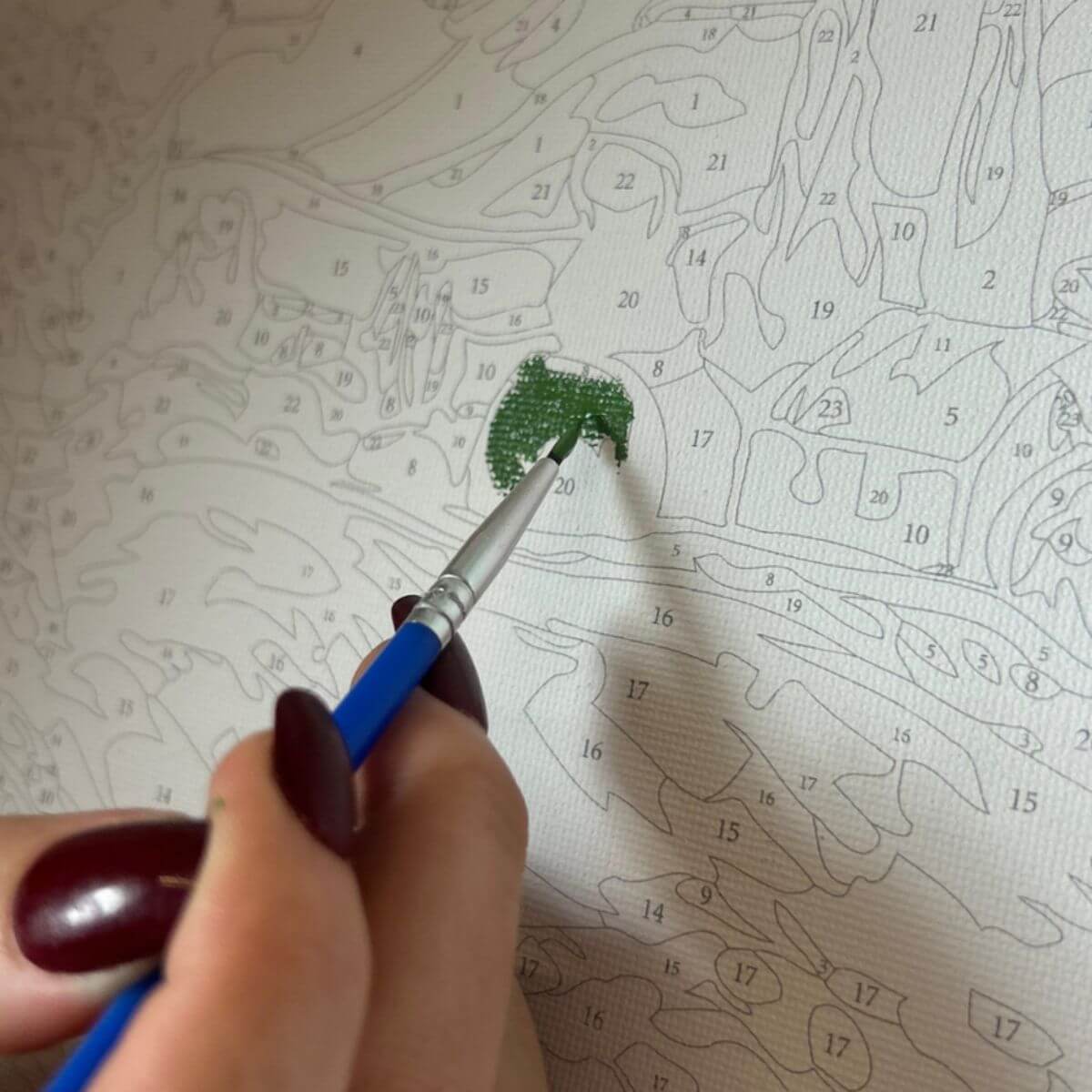 Kit Pintura Numerada em Tela - Life in Town - 40x50cm Sinoart