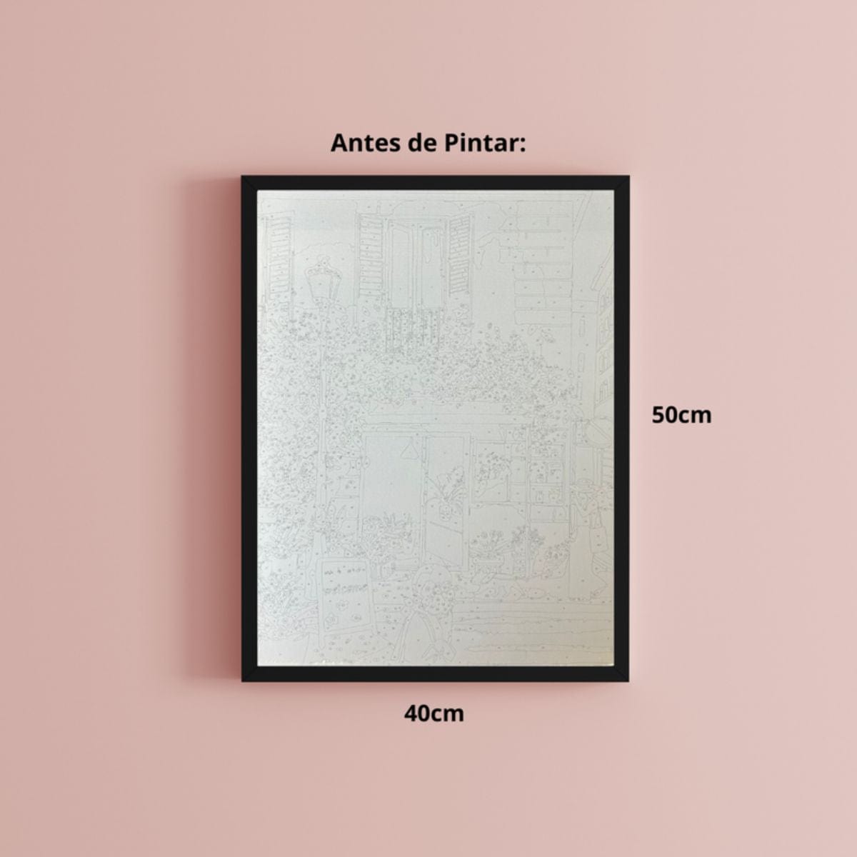 Kit Pintura Numerada em Tela - Life in Town - 40x50cm Sinoart