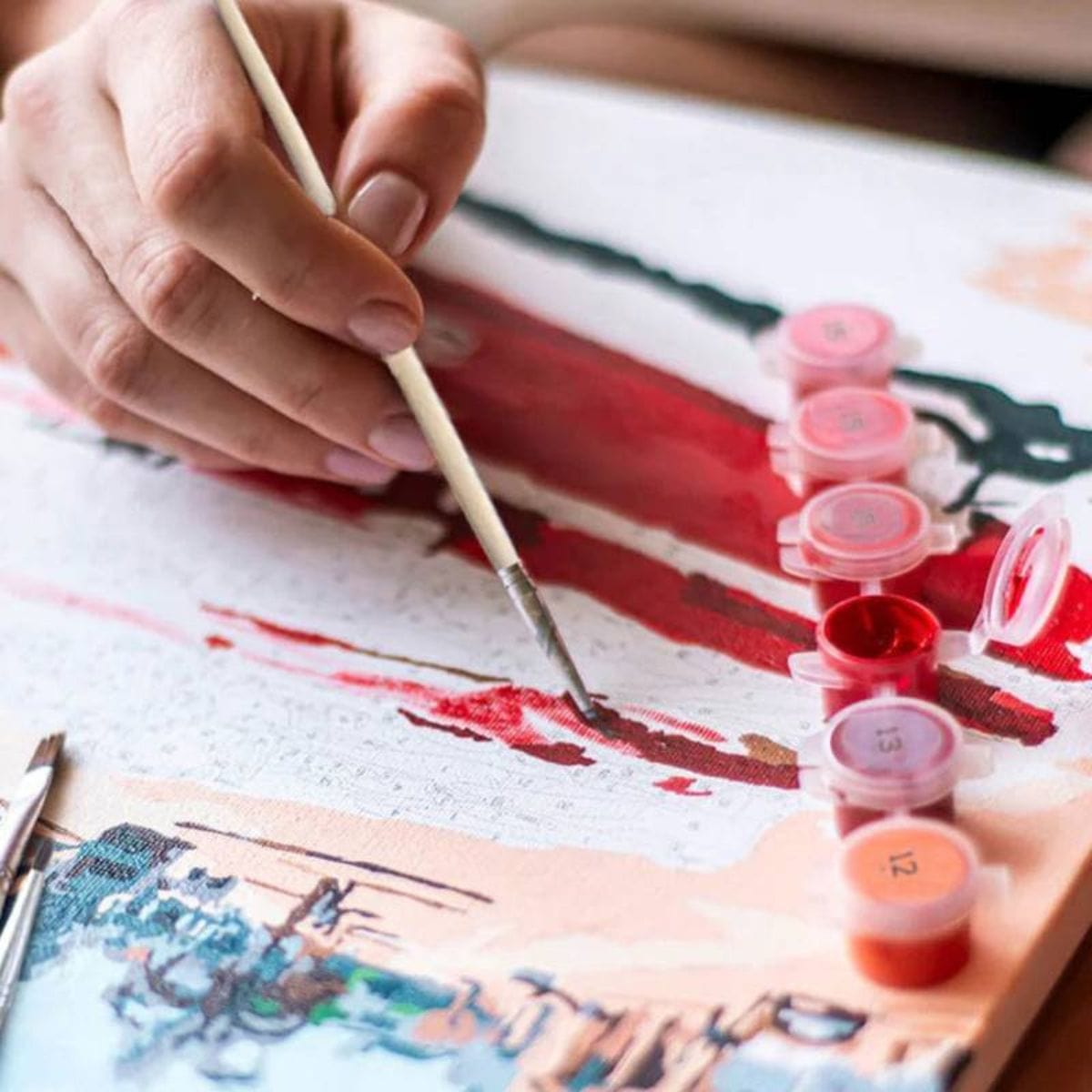 Kit Pintura Numerada em Tela - Verão Europeu - 40x50cm Sinoart