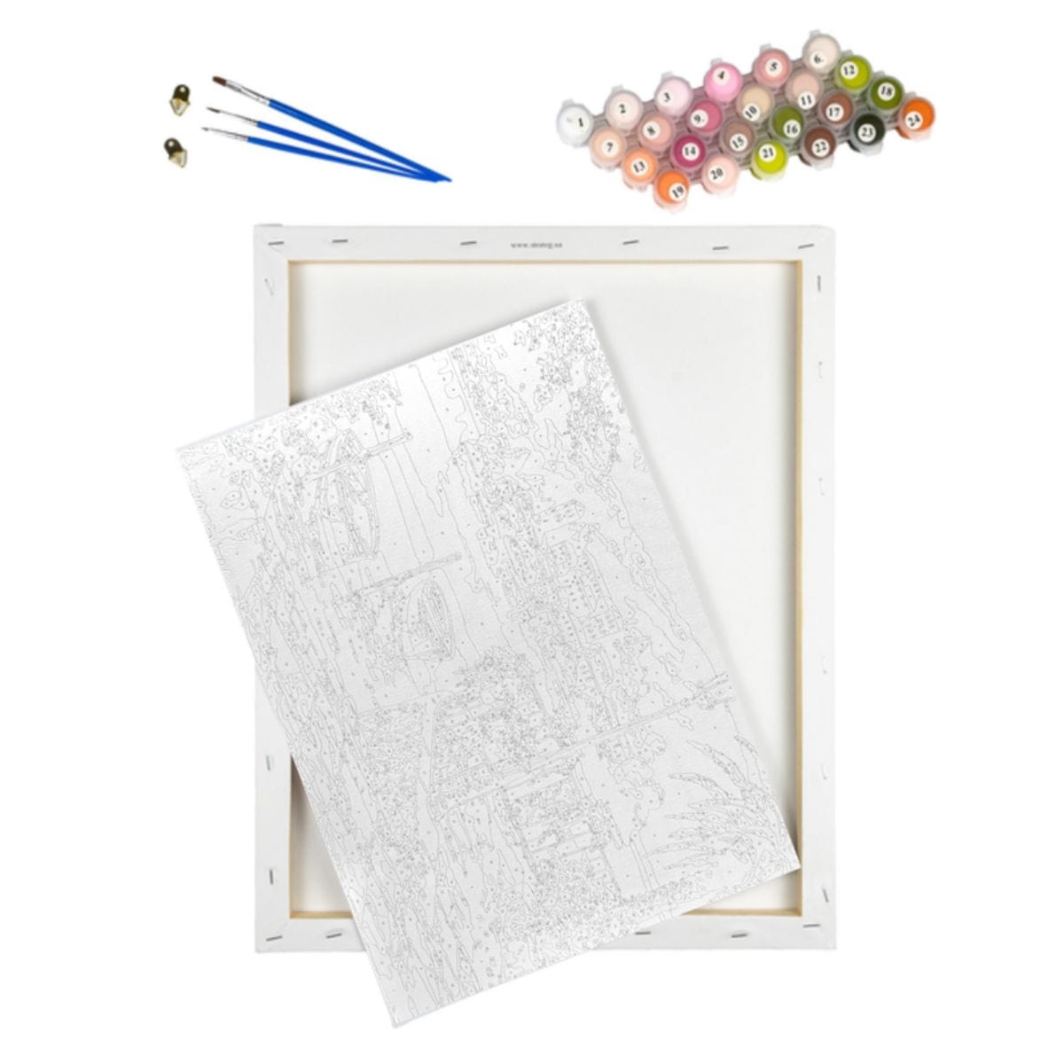 Kit Pintura Numerada em Tela - Verão Europeu - 40x50cm Sinoart