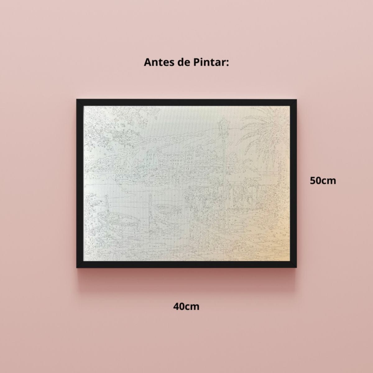 Kit Pintura Numerada em Tela - Verão Europeu - 40x50cm Sinoart