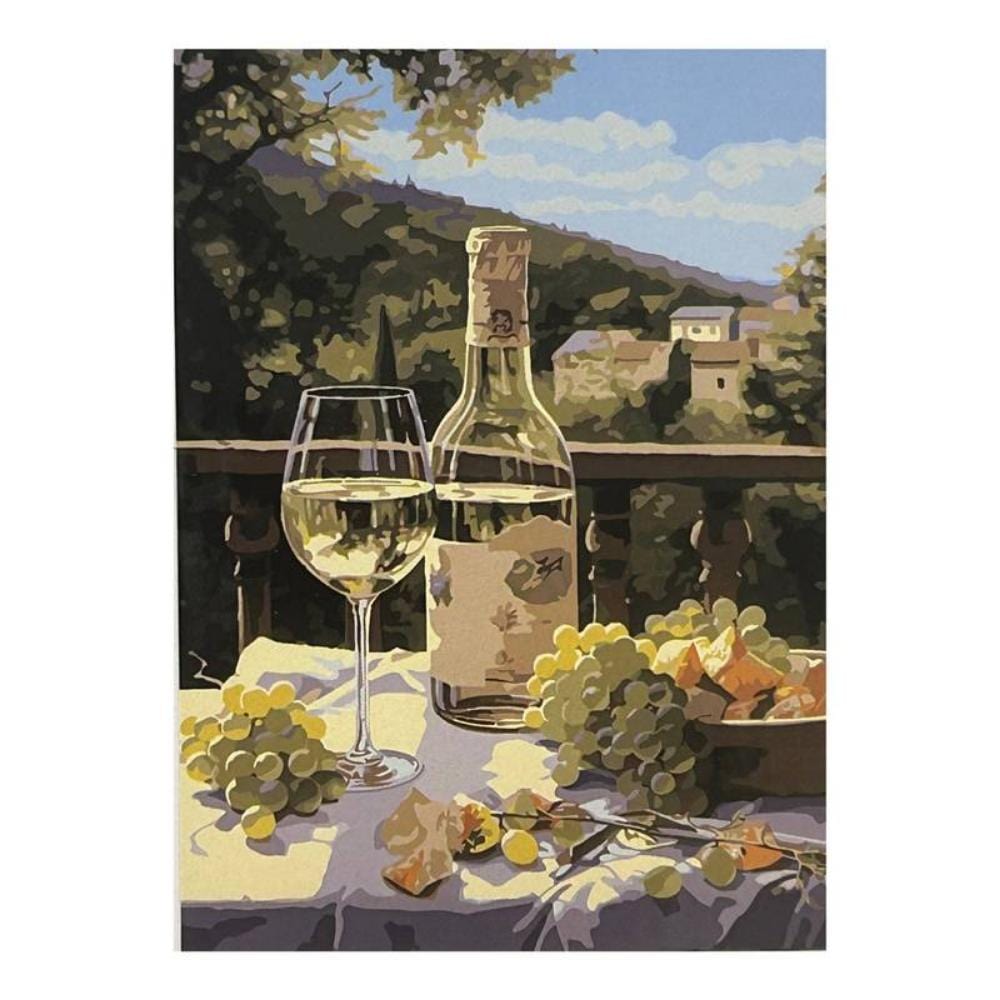 Kit Pintura Numerada em Tela - Vinho Verde - 40x50cm Sinoart