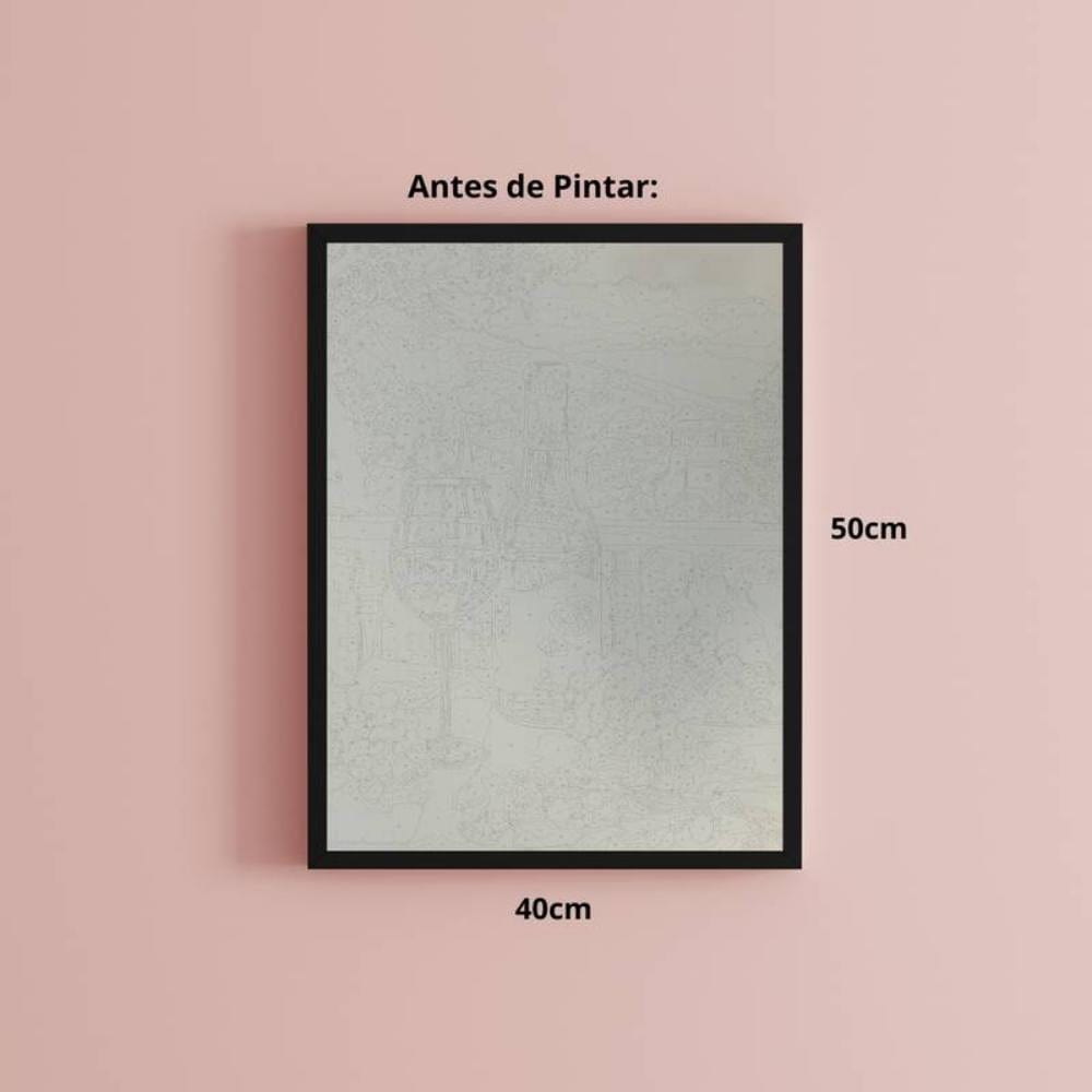 Kit Pintura Numerada em Tela - Vinho Verde - 40x50cm Sinoart