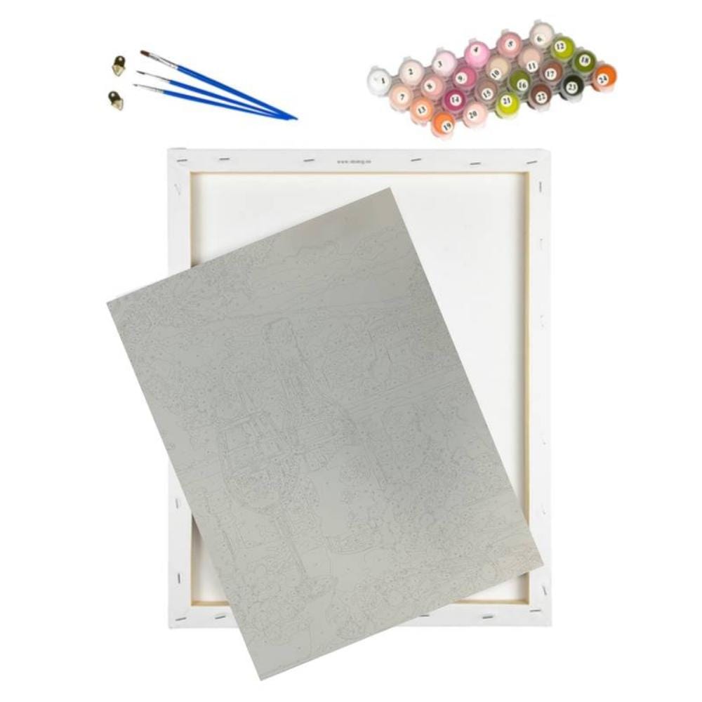 Kit Pintura Numerada em Tela - Vinho Verde - 40x50cm Sinoart