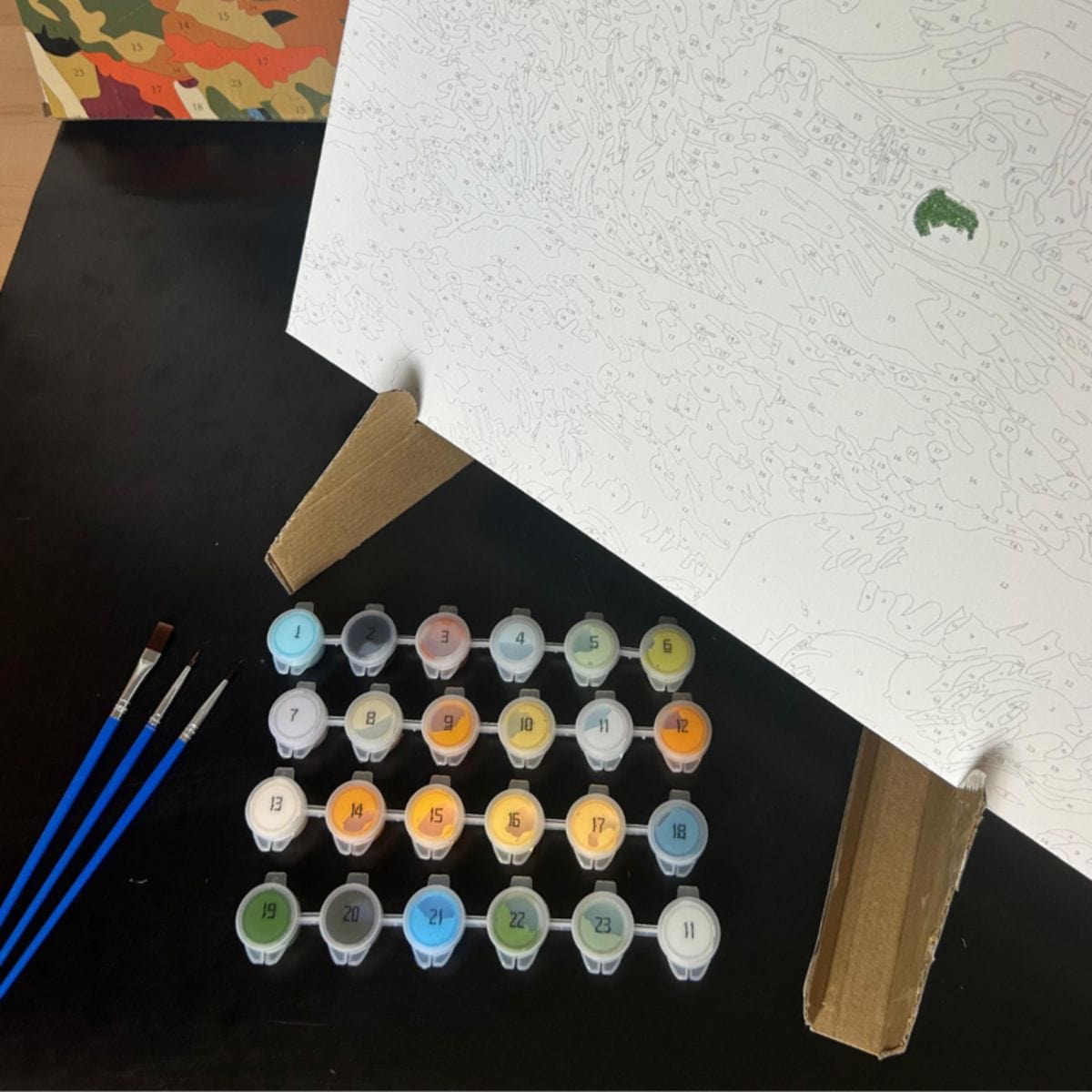 Kit Pintura Numerada em Tela - Wooden House - 40x50cm Sinoart