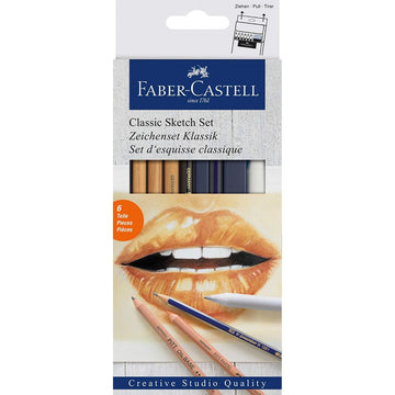 Kit Sketch Clássico Faber Castell - 6 Peças Faber Castell