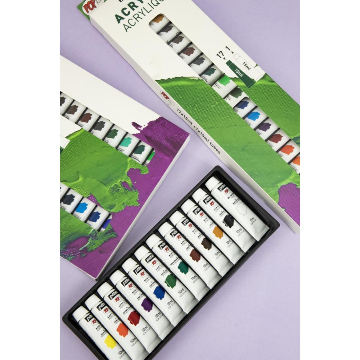 Kit Tinta Acrílica Pebeo Pop Art - 12 Core Pebeo