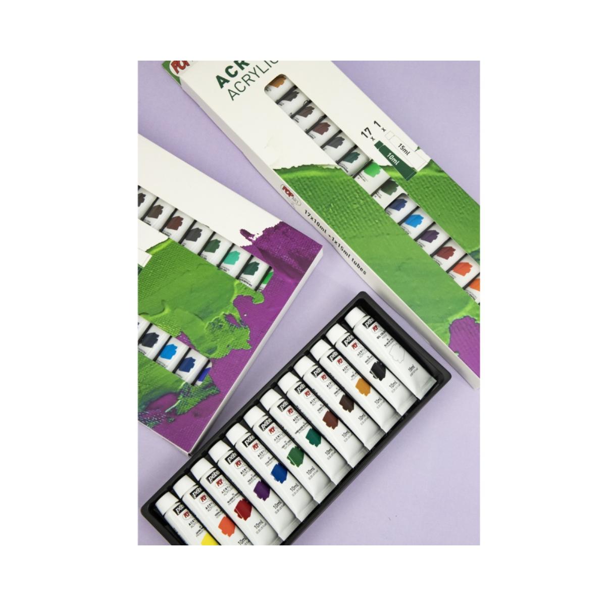 Kit Tinta Acrílica Pebeo Pop Art - 18 Cores Pebeo